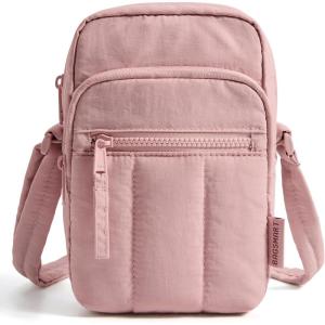 BAGSMART Small Crossbody Bags for Women, Mini Cell Phone Cross body Purses Travel Wallet with RFID Blocking Card Slots(D-dark Pink)