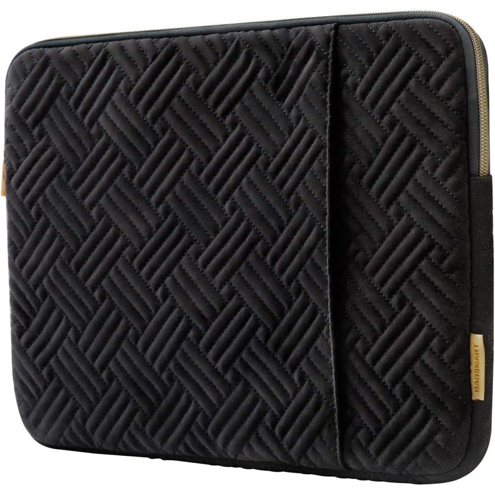 imageLaptop SleeveBAGSMART Laptop Cover Compatible with 13133 inch NotebookMacBook AirMacBook Pro 14 InchComputerWater Repellent Protective Case with PocketBlackBlack