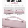 BAGSMART 13-14 inch Laptop Sleeve with Handle, Puffy Padded Case Accessories Bag, MacBook Fitted Air Pro 13.3 14 inch, Computer Dell,HP(With Accessories-Pink)