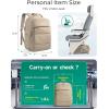 BAGSMART 30L Travel Backpack for Women, Carry on Backpack for Airplanes, Gym Backpack with Shoe Compartment, Lightweight Travel Bag Fits 15.6 Inch, Water-Resistant, Chocolate(Beige)