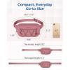 BAGSMART Fanny Packs for Women Small Belt Bag with Adjustable Strap Waist Pack for Running Workout Traveling Hiking, Beige Green(Pink)