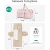 BAGSMART Garment Duffel Bag, Convertible 2-in-1 Puffy Water-Resistant Carry-On with Shoe Compartment (A-Black)(A-Light Pink)