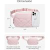 BAGSMART Puffy Fanny Packs for Women Crossbody Belt Bag with Adjustable Strap, Quilted Waist Pack Purse for Traveling Shopping Workout(Camel)