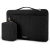BAGSMART 13-14 inch Laptop Sleeve with Handle, Puffy Padded Case Accessories Bag, MacBook Fitted Air Pro 13.3 14 inch, Computer Dell,HP(With Accessories-Black)