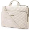 BAGSMART 13-Inch Laptop Sleeve, Black, Polyester(Beige-Shoulder Strap)