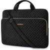 BAGSMART 13-Inch Laptop Sleeve, Black, Polyester(Black-Shoulder Strap)