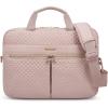 BAGSMART 17.3/15.6 Inch Laptop Bag, Briefcase for Women Computer Messenger Bag Office Travel Business, Black(Pink)