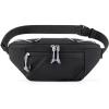 BAGSMART Fanny Packs for Women Belt Bag with Adjustable Strap Crossbody Waist Bag Pack for Running Hiking Workout Travel, Black(Black)