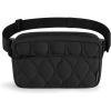 BAGSMART Fanny Packs for Women with Two Ways to Install the Adjustable Strap Lightweight Crossbody Belt Bag for Traveling Workout(Black)