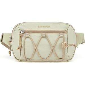 BAGSMART Fanny Packs for Women Small Belt Bag with Adjustable Strap Waist Pack for Running Workout Traveling Hiking, Beige Green(Beige Green)