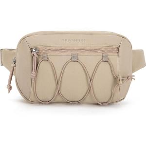 BAGSMART Fanny Packs for Women Small Belt Bag with Adjustable Strap Waist Pack for Running Workout Traveling Hiking, Beige Green(Camel)