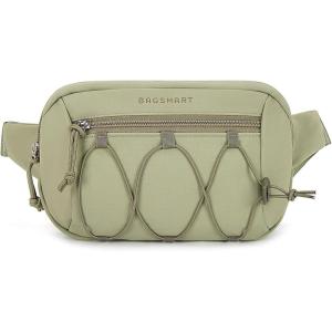 BAGSMART Fanny Packs for Women Small Belt Bag with Adjustable Strap Waist Pack for Running Workout Traveling Hiking, Beige Green(Grayish green)