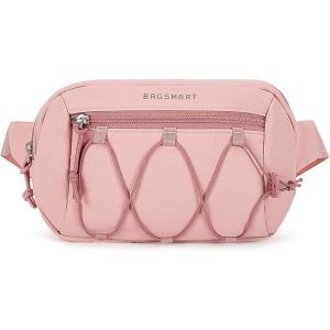 BAGSMART Fanny Packs for Women Small Belt Bag with Adjustable Strap Waist Pack for Running Workout Traveling Hiking, Beige Green(Light Pink)