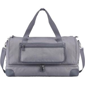 BAGSMART Medium Garment Bags for Travel, Convertible Travel Garment Duffle Bag Suit Bags for Women, 2 in 1 Garment Bags with Shoe Compartment(Grey)