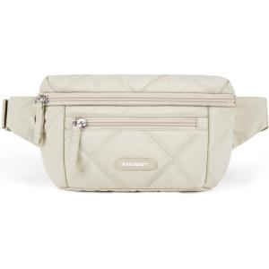 BAGSMART Women’s Adjustable Waist Pack Fanny Belt Bag with Strap for Hiking, Running, Travel(Beige)