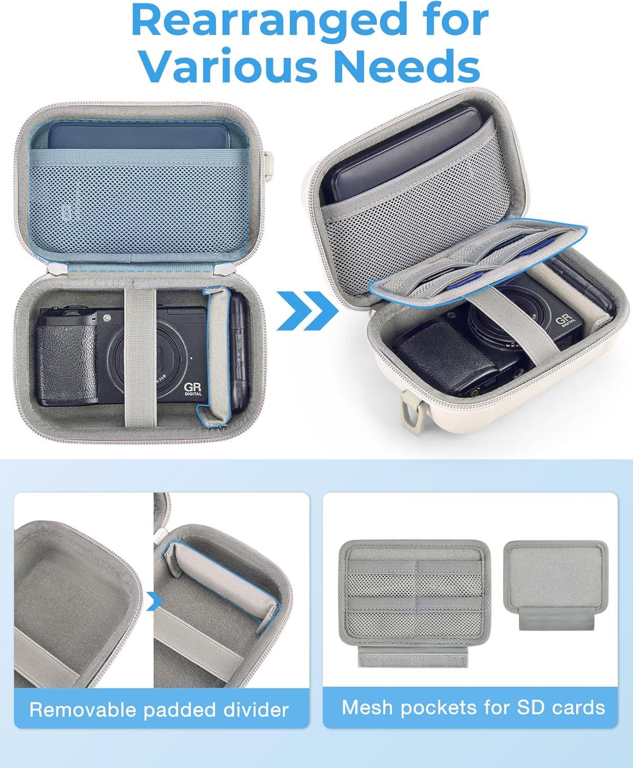 imageBAGSMART Digital Camera Case Waterproof amp Protective Small Camera Bag with 2 Carrying Ways Lightweight Camera Sling Bag for Canon PowerShot ELPH 180190 Sony DSCW800DSCW830 BeigeBrown