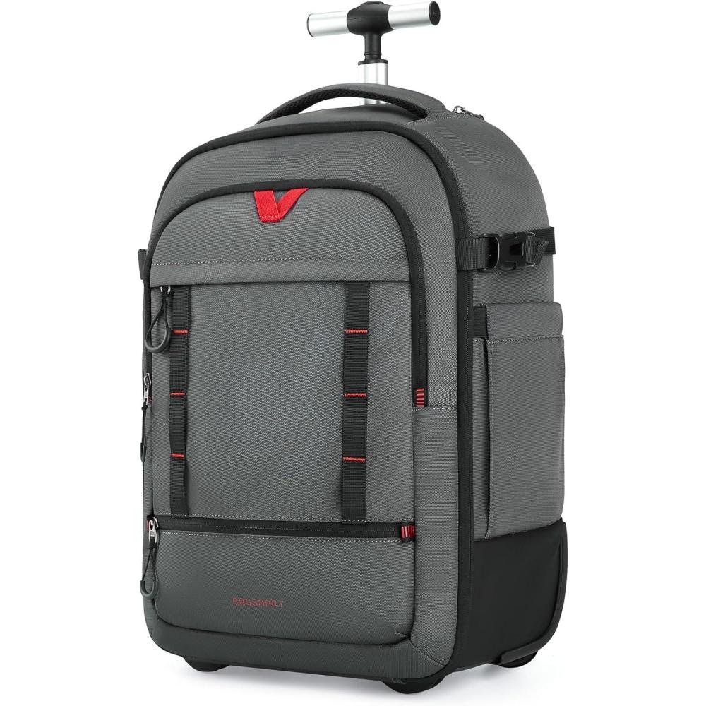 imageBAGSMART Camera Bag for Photographers Professional Camera Bag Fits up to 156 Laptop DSLRDronesTripod Camera Case with Rain Cover GreyGrey