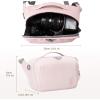 BAGSMART DSLR Camera Bag, Waterproof Crossbody Camera Case with Padded Shoulder Strap, Anti-Theft Bag, Pink(01-Pink)