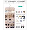 BAGSMART Hanging Jewelry Organizer Claw Clip Holder for Headbands, Sunglasses, Hair Clips, Claw Clips Double-Sided on Closet, Wall, Door, 1 piece, Large-Black(Black)