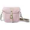 BAGSMART Camera Bag, SLR DSLR Canvas Crossbody Camera Case, Compact Camera Shoulder Bag with Rain Cover for Women and Men, Ivory White(04-Light Pink)