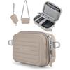 BAGSMART Digital Camera Case, Waterproof & Protective Small Camera Bag with 2 Carrying Ways, Lightweight Camera Sling Bag for Canon PowerShot ELPH 180/190 / Sony DSCW800/DSCW830 – Beige(Brown)