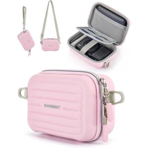 BAGSMART Digital Camera Case, Waterproof & Protective Small Camera Bag with 2 Carrying Ways, Lightweight Camera Sling Bag for Canon PowerShot ELPH 180/190 / Sony DSCW800/DSCW830 – Beige(Baby Pink)
