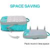 BAGSMART 6 Set /4 Set/2 Set Compression Packing Cubes for Travel, Lightweight Luggage Organizer Bags, Durable Space Saver Bags Travel Essentials(Process Cyan)