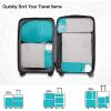 BAGSMART 6 Set /4 Set/2 Set Compression Packing Cubes for Travel, Lightweight Luggage Organizer Bags, Durable Space Saver Bags Travel Essentials(Process Cyan)