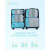 BAGSMART 6 Set /4 Set/2 Set Compression Packing Cubes for Travel, Lightweight Luggage Organizer Bags, Durable Space Saver Bags Travel Essentials(Tie-dyed Sea)
