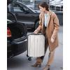 BAGSMART Carry On Luggage 22x14x9 Airline Approved, 1OO% PC Hardside Expandable Luggage with TSA Lock, 20 Inch Travel Suitcase with Spinner Wheels,Beige(Beige)