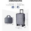 BAGSMART Carry On Luggage 22x14x9 Airline Approved With TSA Lock, 1OO% Polycarbonate Hardside Luggage with Spinner Wheels, Durable Hard Shell Carry On Suitcase 20 inch Black(Charcoal Grey)
