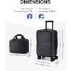 BAGSMART Carry On Luggage 22x14x9 Airline Approved With TSA Lock, 1OO% Polycarbonate Hardside Luggage with Spinner Wheels, Durable Hard Shell Carry On Suitcase 20 inch Black(Black)