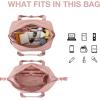 BAGSMART Gym Bag for Women, Carry on Weekender Overnight Bag, Travel Duffel Bags with Trolley Sleeve, Personal Item Travel Bag Tote Bag Workout Dance Bag(Pink,Medium)(Dark Pink)
