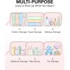 BAGSMART TSA Approved Toiletry Bag, 2 Pack Clear Makeup Cosmetic Bag Organizer, Quart Size Travel Bag for Toiletries, Carry-on Travel Accessories Essentials – Pink(Pink-2pcs)
