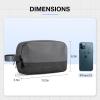 BAGSMART Travel Toiletry Bag for Men, Dopp Kit Water Resistant Shaving Bag for Toiletries Accessories, Black-Medium(Black Grey)