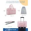 BAGSMART Weekender Bags for Women, Travel Duffle Overnight Bag Personal Item Bag with Shoe Bag for Travel Essentials(Baby Pink)