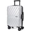 BAGSMART Carry On Luggage 22x14x9 Airline Approved With TSA Lock, 1OO% Polycarbonate Hardside Luggage with Spinner Wheels, Durable Hard Shell Carry On Suitcase 20 inch Black(Silver)