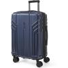 BAGSMART Expandable Carry On Luggage 22x14x9 Airline Approved, 20 Inch Travel Luggage with Spinner Wheels, Lightweight Hard Shell Suitcase Carry on Airy Blue(Dark Blue)