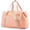 BAGSMART Gym Bag for Women, Carry on Weekender Overnight Bag, Travel Duffel Bags with Trolley Sleeve, Personal Item Travel Bag Tote Bag Workout Dance Bag(Pink,Medium)(Orange)