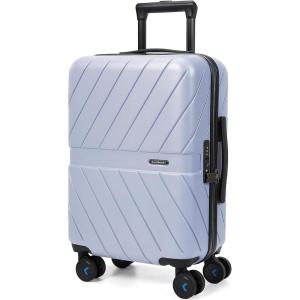 BAGSMART Carry On Luggage 22x14x9 Airline Approved With TSA Lock, 1OO% Polycarbonate Hardside Luggage with Spinner Wheels, Durable Hard Shell Carry On Suitcase 20 inch Black(Lilac Purple)