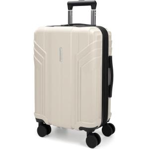 BAGSMART Expandable Carry On Luggage 22x14x9 Airline Approved, 20 Inch Travel Luggage with Spinner Wheels, Lightweight Hard Shell Suitcase Carry on Airy Blue(Beige)