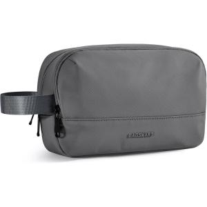 BAGSMART Travel Toiletry Bag for Men, Dopp Kit Water Resistant Shaving Bag for Toiletries Accessories, Black-Medium(Grey)