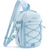 BAGSMART Small Crossbody Sling Bag, Crossbody Daypack, Chest Shoulder Bag Hiking Small Backpack for Casual Travel Sport(Baby Blue)