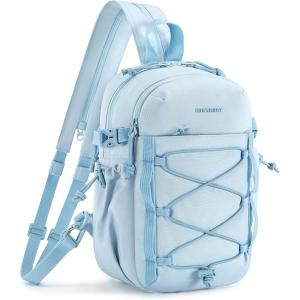BAGSMART Small Crossbody Sling Bag, Crossbody Daypack, Chest Shoulder Bag Hiking Small Backpack for Casual Travel Sport(Baby Blue)