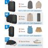 BAGSMART Compression Packing Cubes for Travel, 6 Set Packing Cubes for Carry on Suitcases, Compression Travel Cubes & Suitcase Organizer for Packing with Shoe Bag Sky Blue(04-Black)