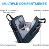 BAGSMART Laptop Bag, 15.6 Inch Briefcase Men, Lockable Computer Bag Work Bag, Water-Repellent Shoulder Messenger Bag Travel Office Business, Black(Dark Blue-17.3 Inch)