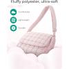 BAGSMART Puffy Water Bottle Crossbody Bags for Women, Small Cross body Purse With Bottle Holder, Hobo Handbag for Travel(6l-pink)