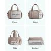 BAGSMART Reiki Mini Gym Bag for Women with Detachable Strap, Mini Crossbody Bags for Women Dance, 5L Small Shoulder Bag(9.8 * 5.9 * 5.9 inches), Sand Brown(5L-Latte Brown)