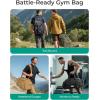 BAGSMART Tactical Gym Bag for Men, 22L Duffle Bag for Travel with Shoe Compartment, 4 in 1 Personal Item Tactical Backpack with 40oz Water Bottle Holder (B-Forest Camo)(C-Desert Khaki)
