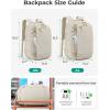 BAGSMART Travel Backpack Women, 15.6 Inch Carry On Backpack Flight Approved, TSA Approved Personal Item Travel Bag, Water Resistant Weekender Bag Luggage Daypack, Beige(Beige)
